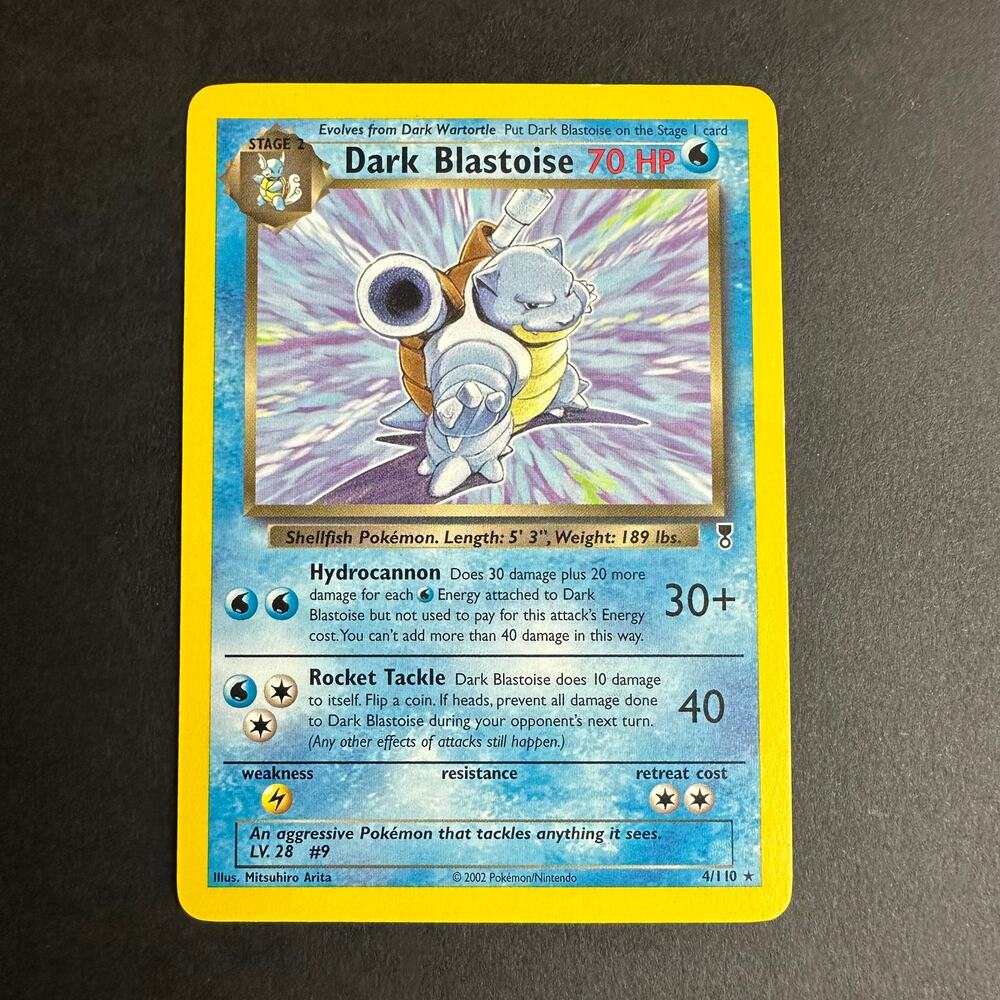 Pokemon TCG Dark Blastoise 4/110 WotC Legendary Collection Deck Exclusives MP/LP